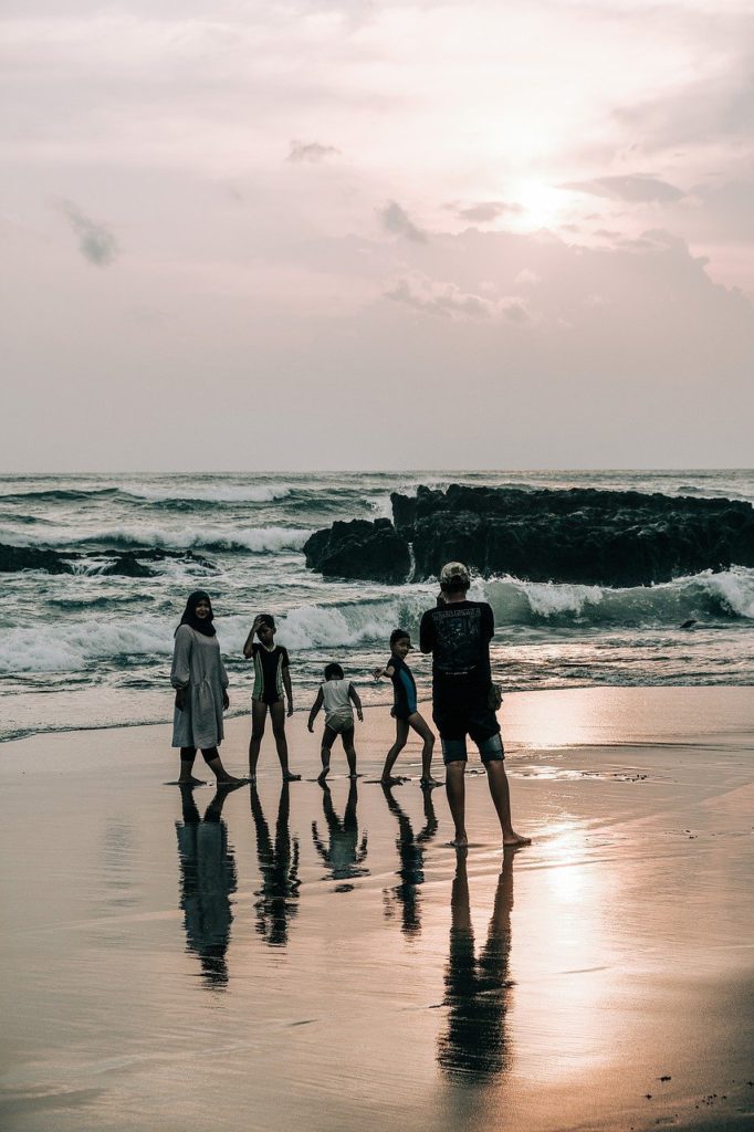 family, beach, bali